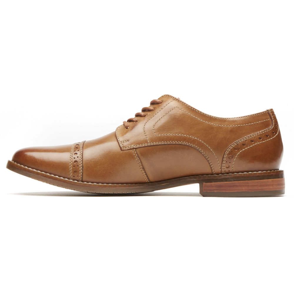 Rockport Mens Oxfords Brown - Style Purpose Cap Toe - UK 639-GSFLWO